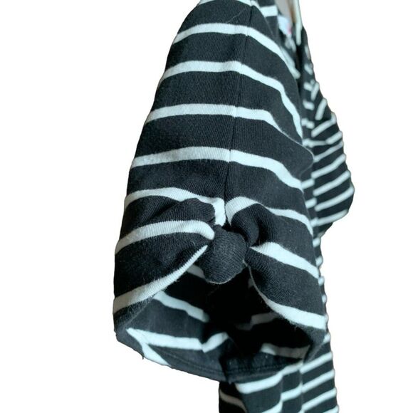 Calvin Klein Woman M Black White Stripe Puff Business Casual Comfy Classic - Picture 4 of 9